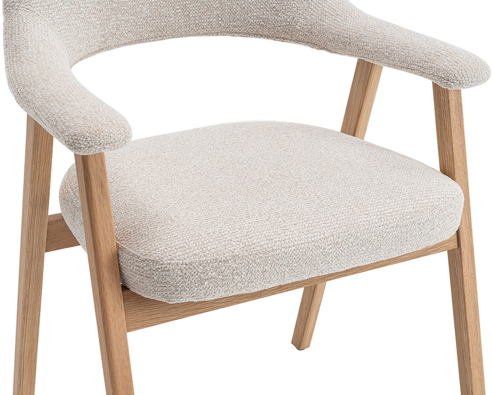 Zoom chaise – Corail – tissu beige