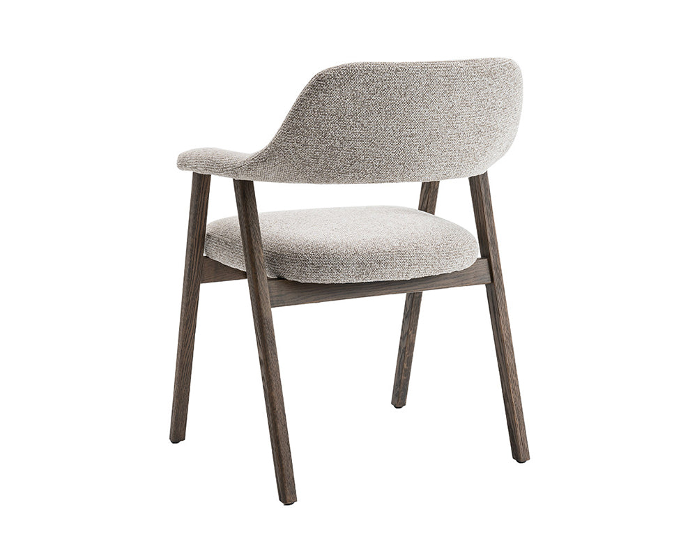 Vue 3/4 arrière – Corail – tissu sable