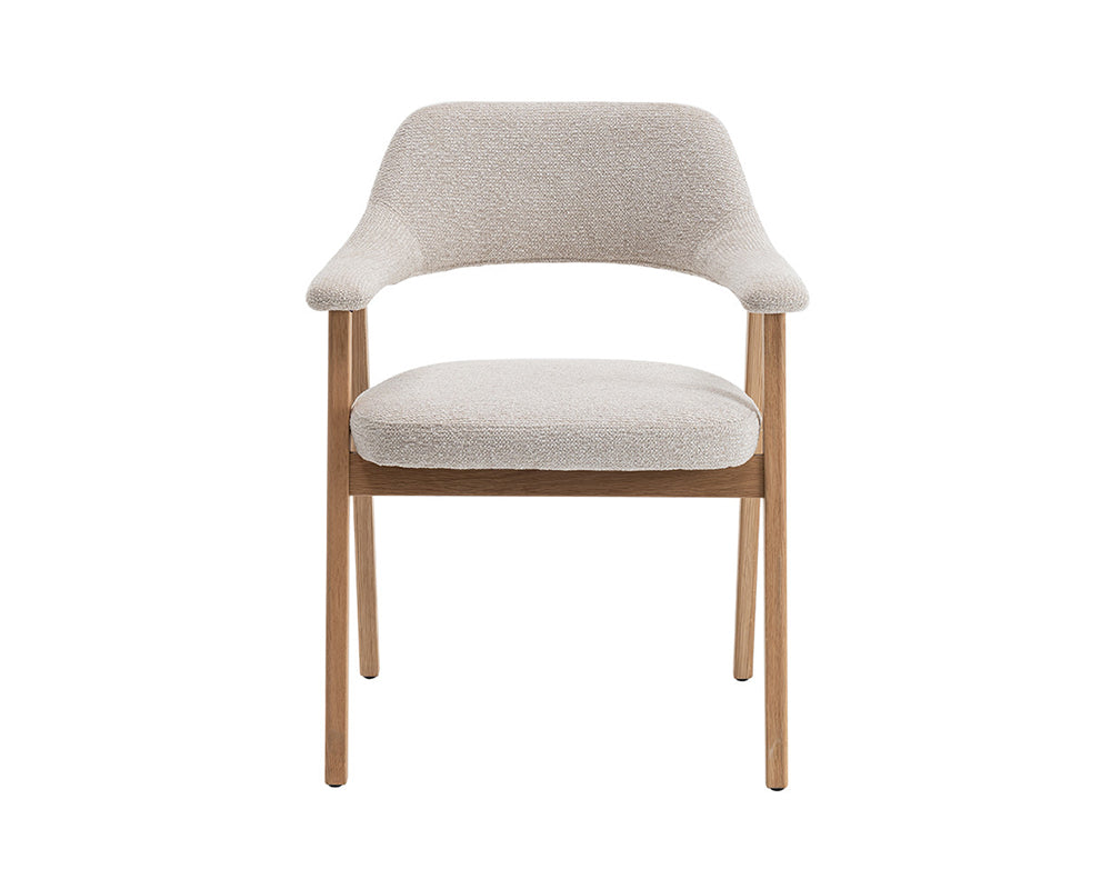 Vue de face – Corail – tissu beige