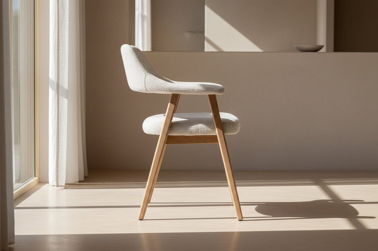 Vue de profil – Coreil – tissu beige