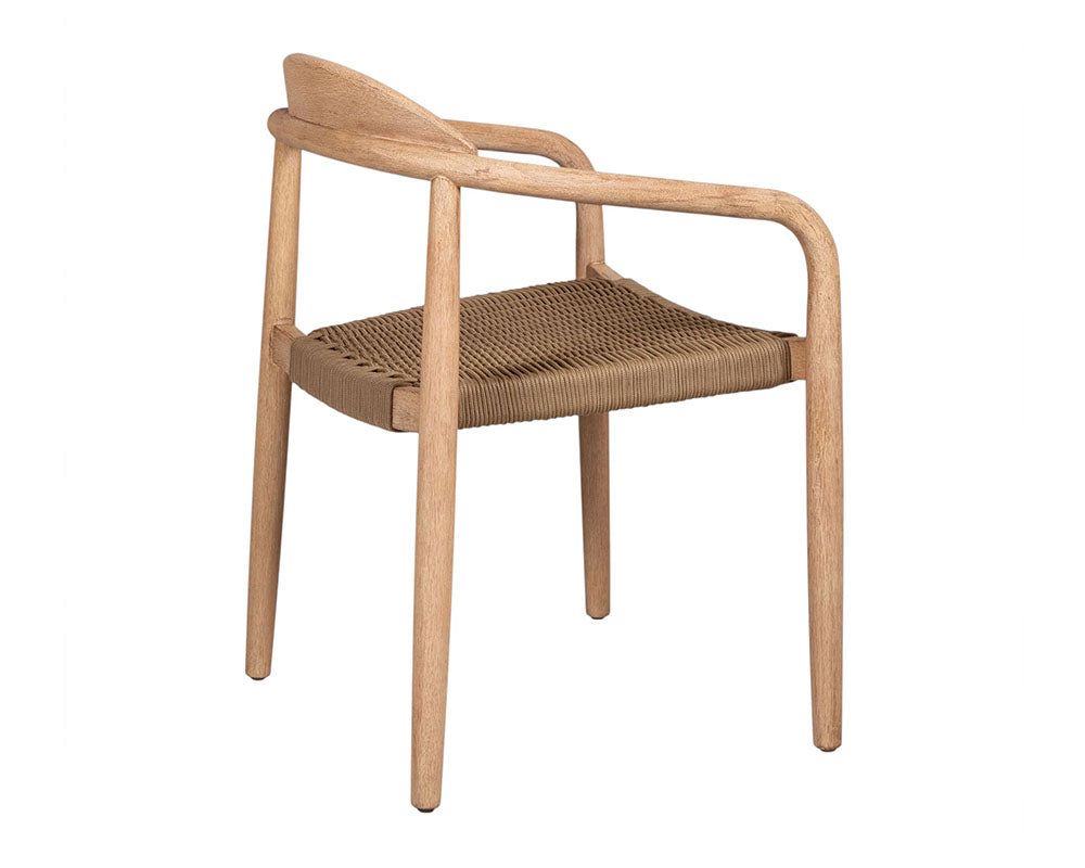 Chaise Any – assise cordage marron – vue latérale