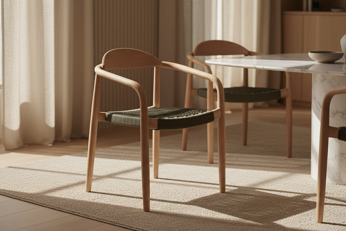 Chaise salle à manger Any - vue 3/4 - Cordage 100% Polypropylene