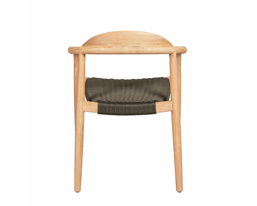 Chaise salle à manger Any - vue arrière - pied bois massif