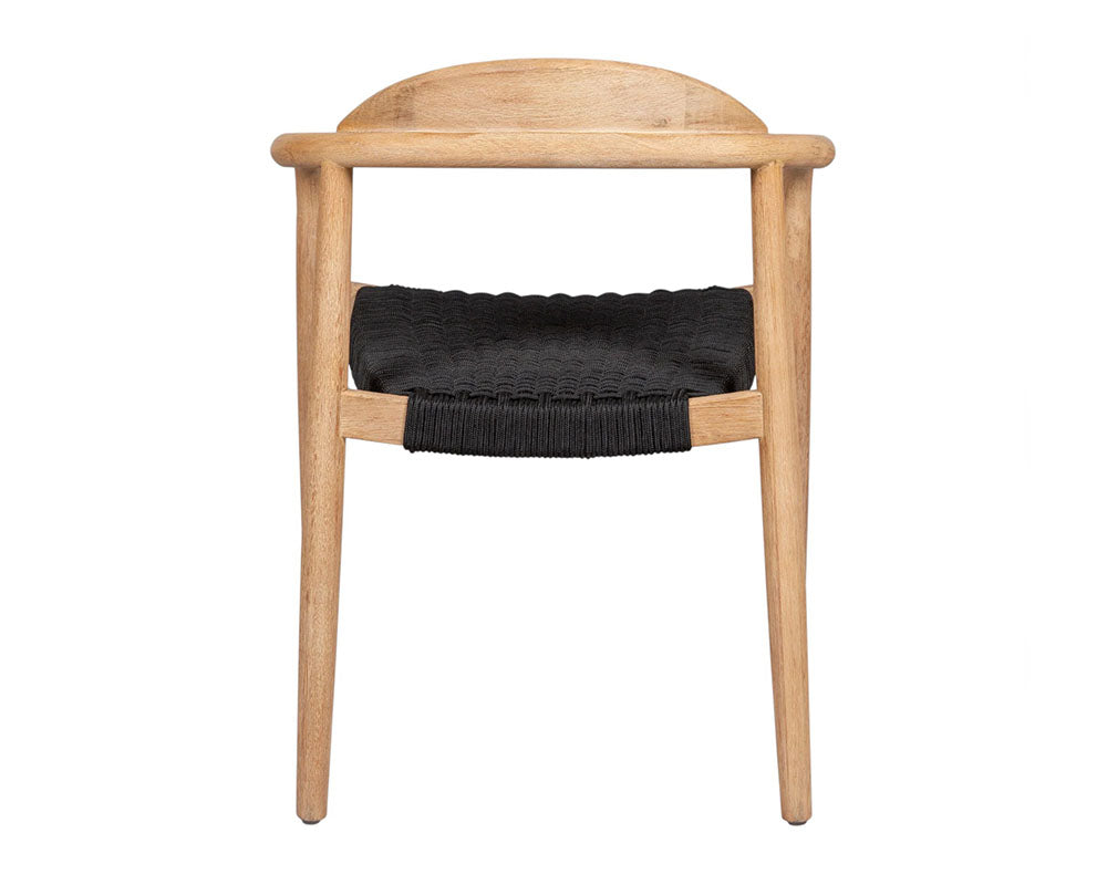 Chaise Any – assise cordage noir – vue arrière