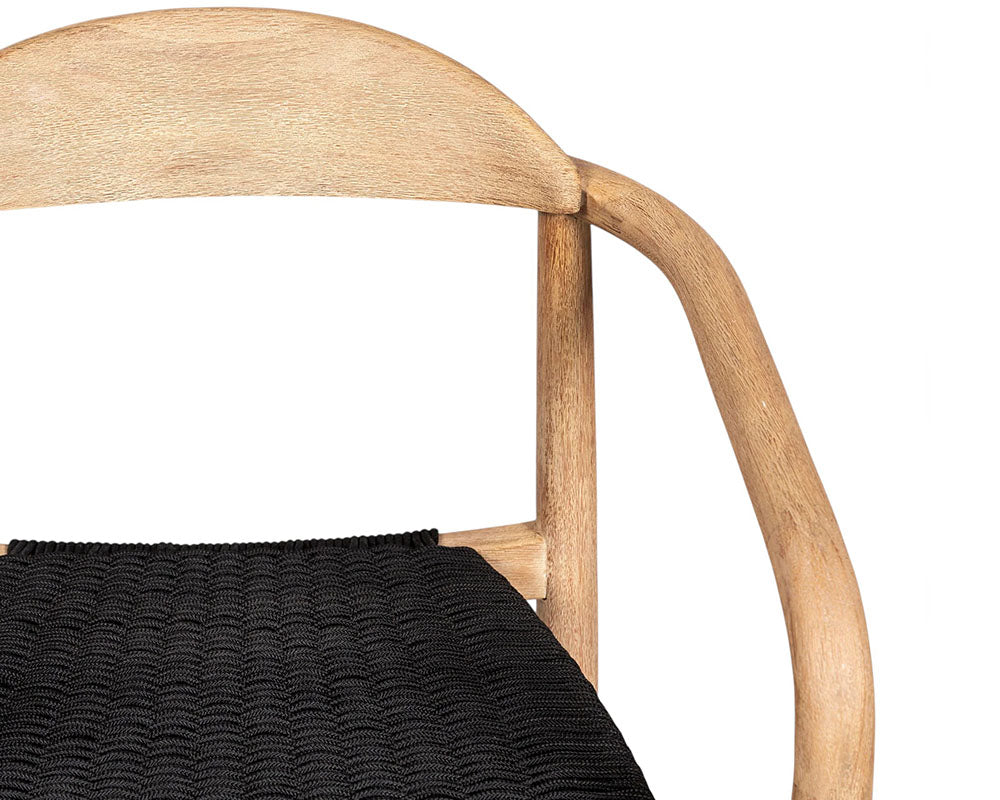 Détail assise - Any - cordage 100% Polypropylene noir