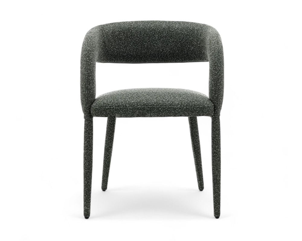 Chaise salle à manger en tissu bouclette design - Souffle d'intérieur