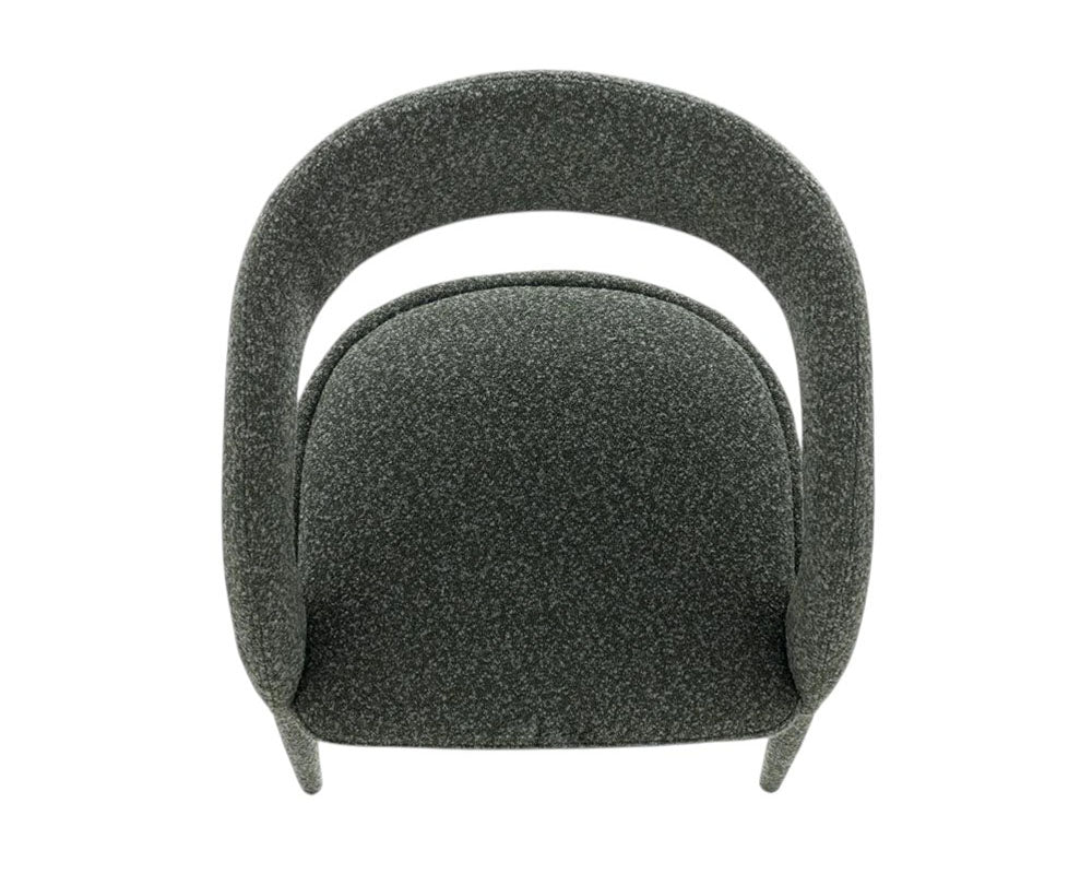 Chaise salle à manger en tissu bouclette design - Souffle d'intérieur