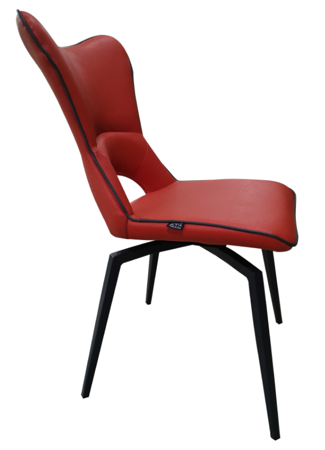 Chaise salle a manger orange pivotante design - Holga
