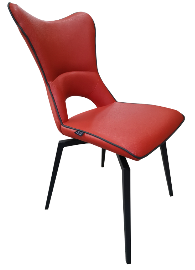 Chaise salle a manger orange pivotante design - Holga