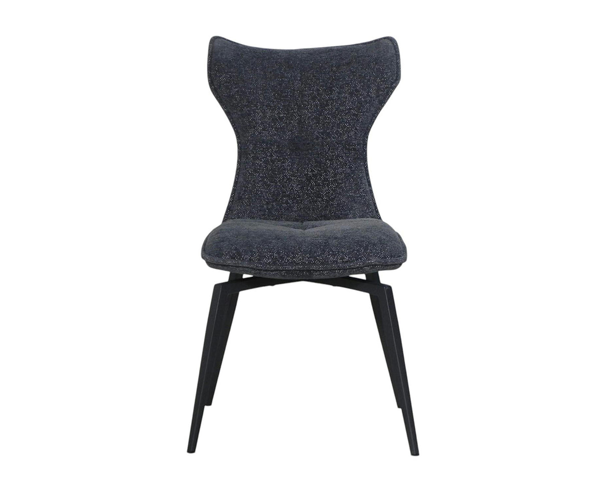 Chaise de repas Barda - velours anthracite - vue face