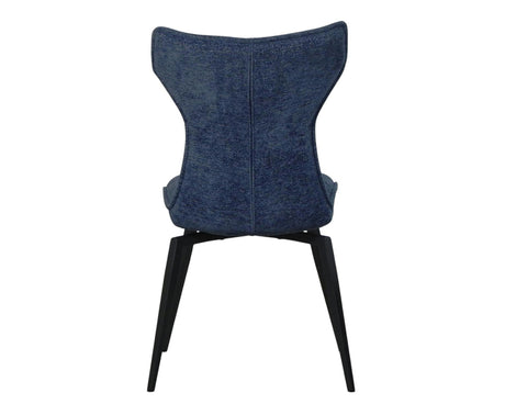 Chaise de repas pivotante en velours bleu - pierimport - Souffle d'intérieur