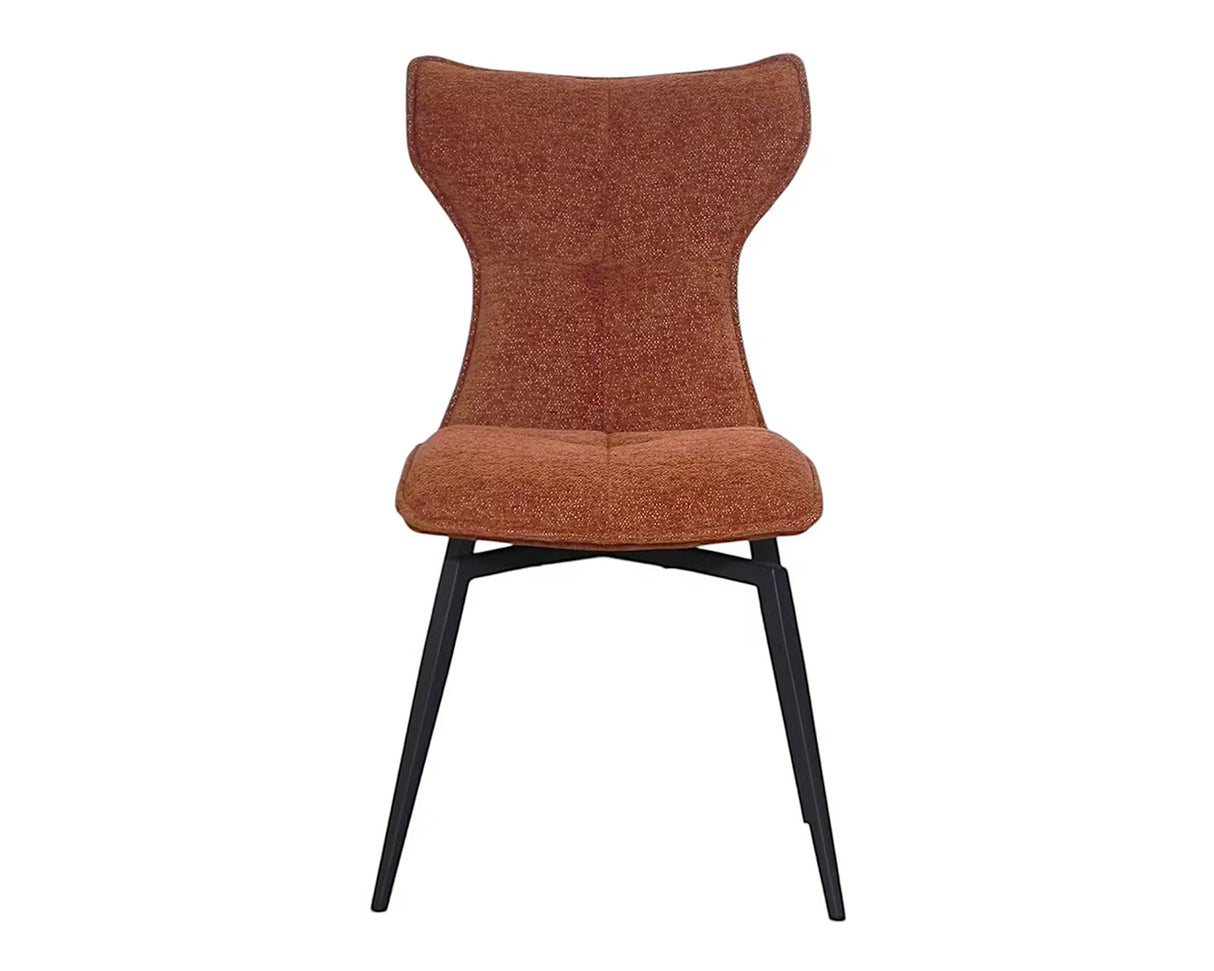 Chaise de repas Barda - velours terracota - vue face