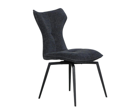 Chaise de repas pivotante en velours anthracite - pierimport - Souffle d'intérieur