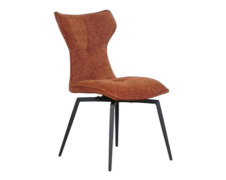 Chaise de repas pivotante en velours marron - pierimport - Souffle d'intérieur