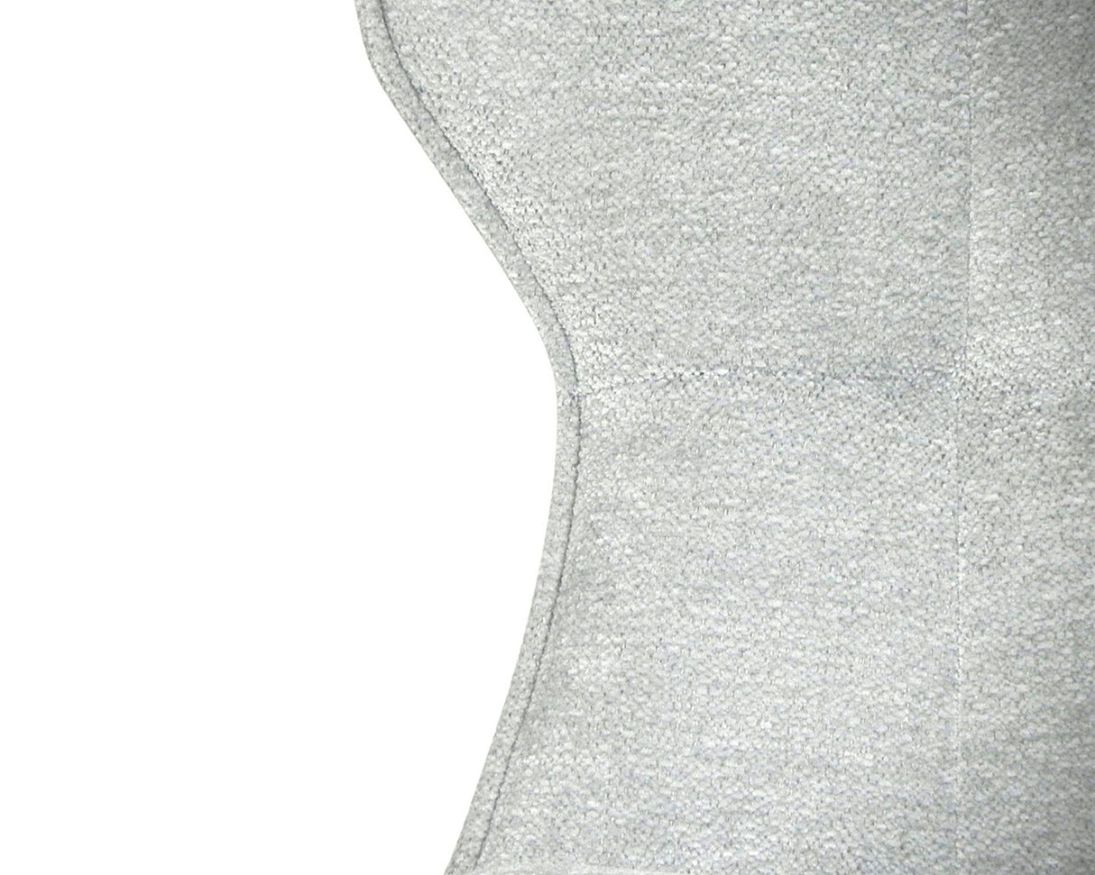 Détail dossier – Barda – tissu velours gris