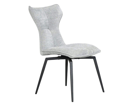 Chaise de repas pivotante en velours gris - pierimport - Souffle d'intérieur