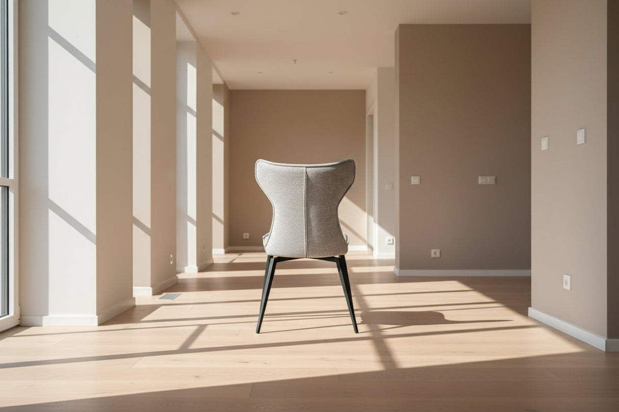 Chaise de salle à manger Barda - vue arrière - velours doux