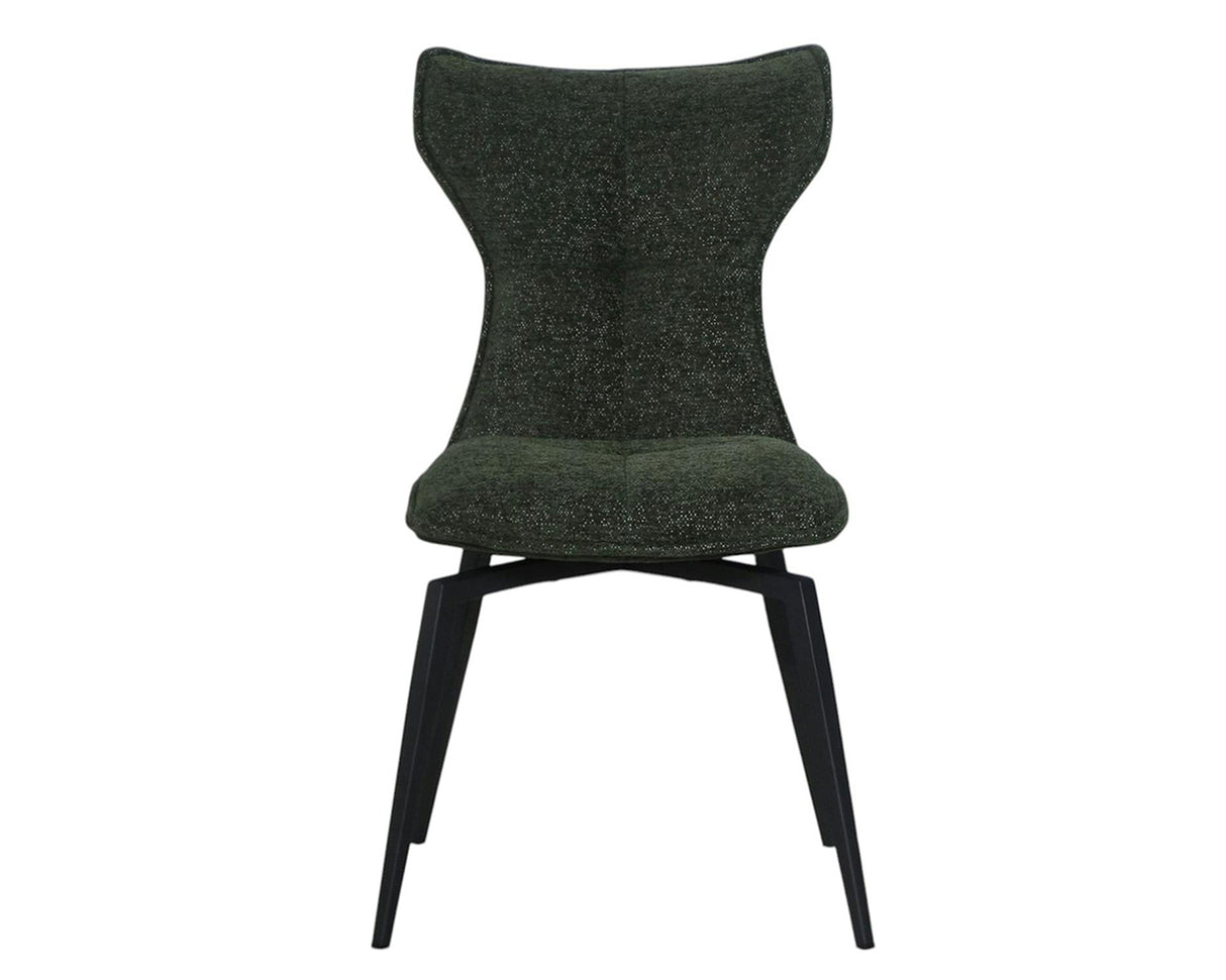 Chaise de repas Barda - velours vert - vue face