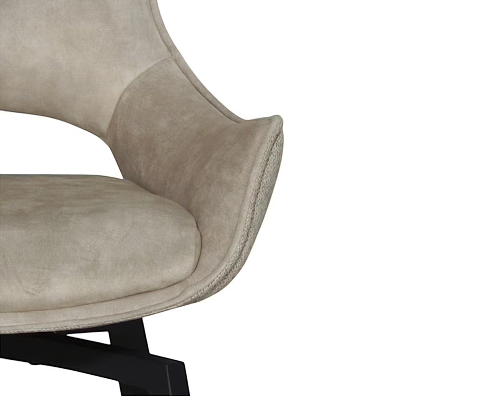 Chaise velour pivotante salle à manger - Pier import - Souffle d'intérieur