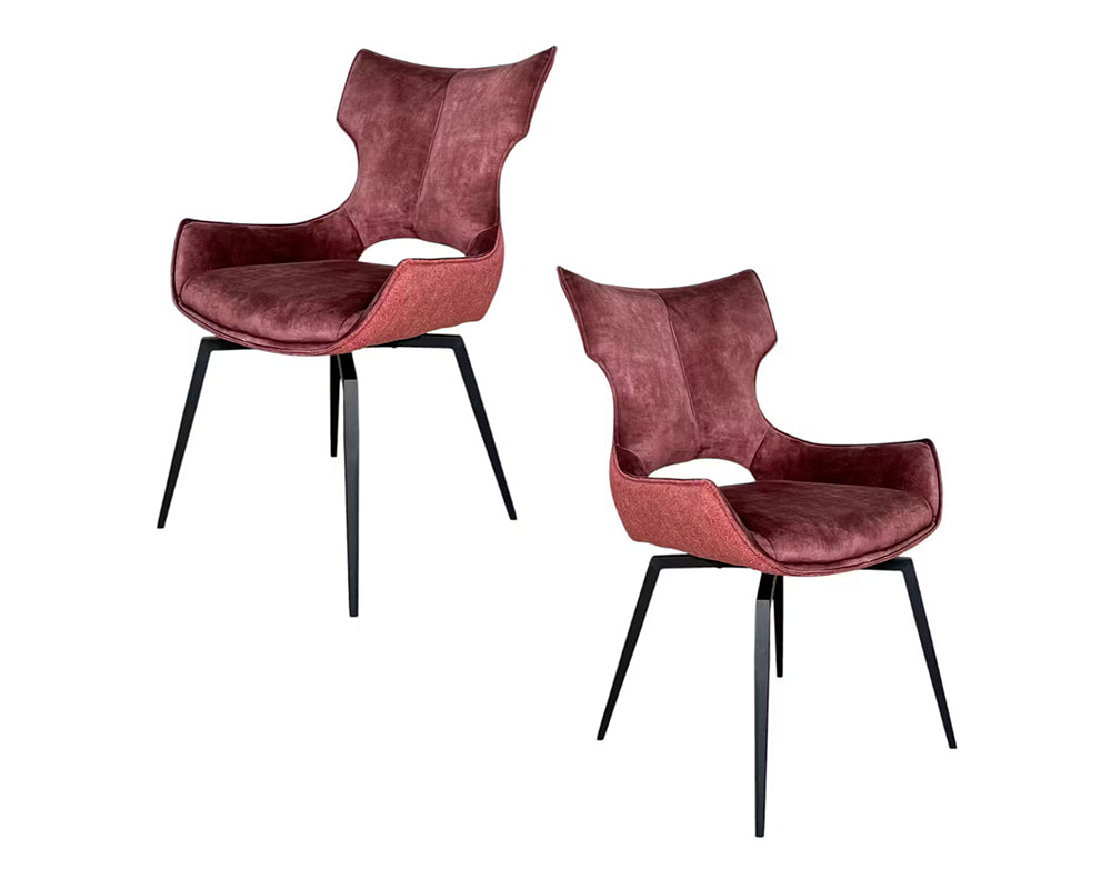 Chaise velour pivotante salle à manger - Pier import - Souffle d'intérieur