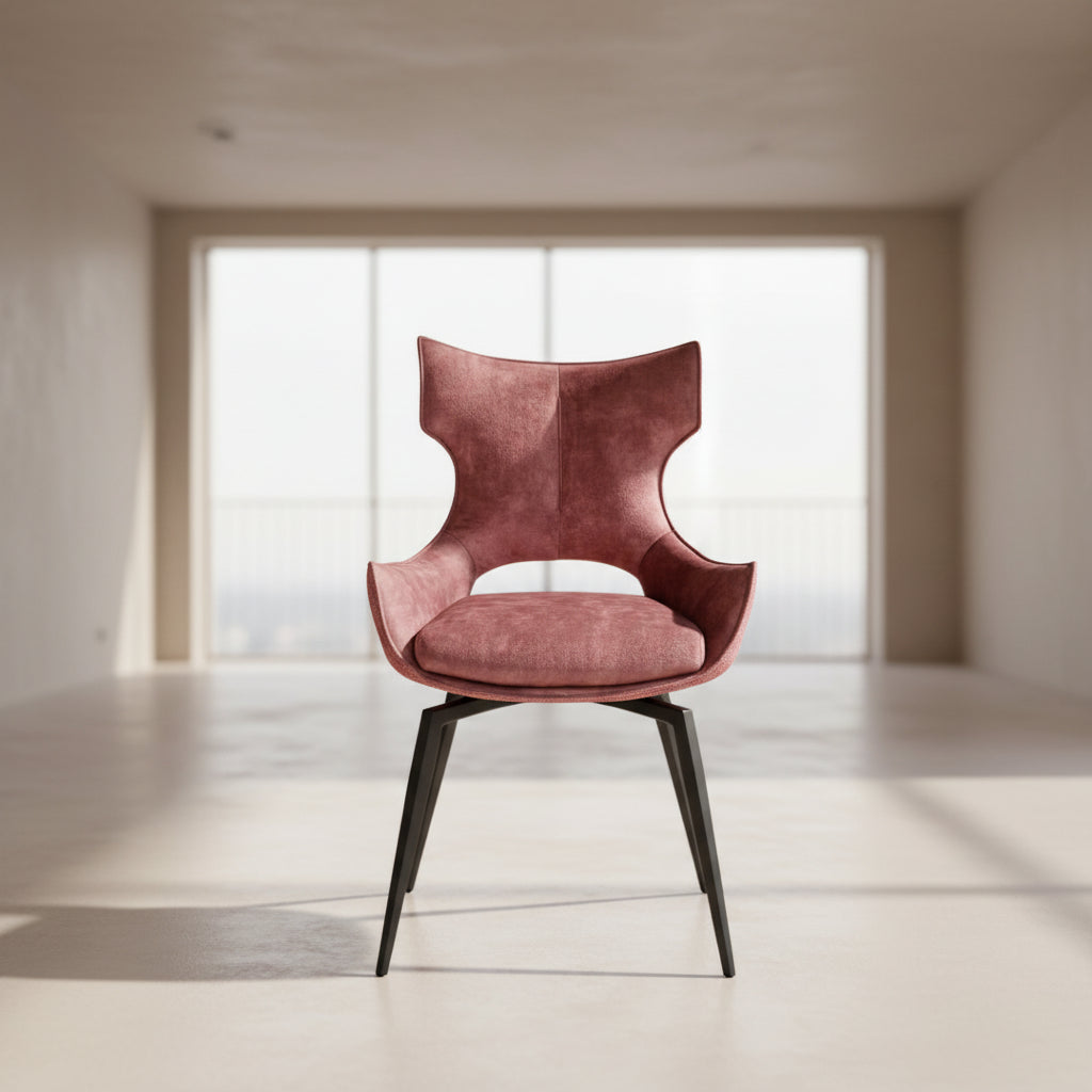 Chaise pivotante Camille – velours – vue face