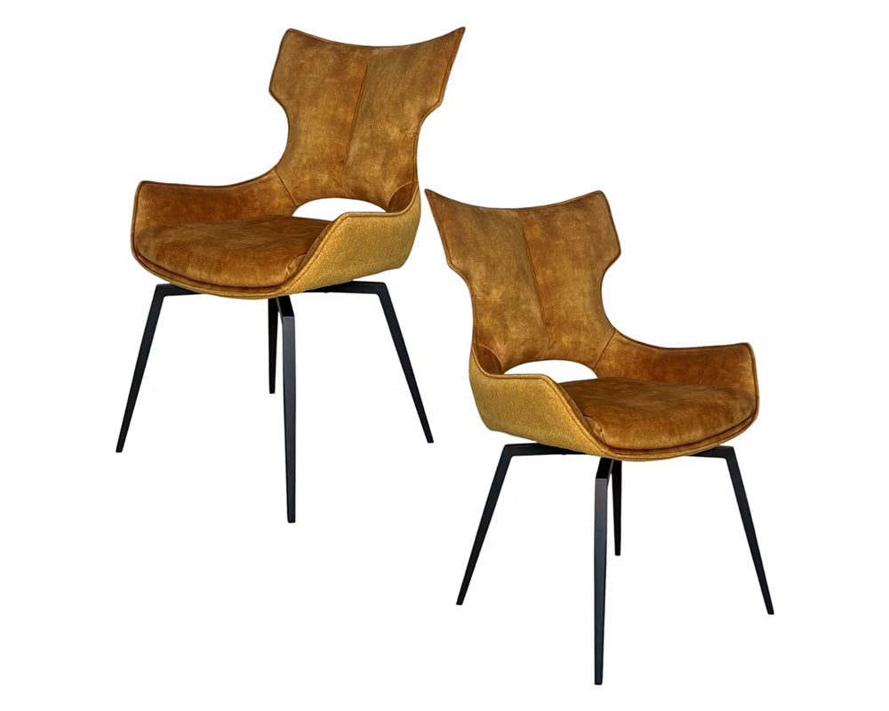 Chaise velour pivotante salle à manger - Pier import - Souffle d'intérieur