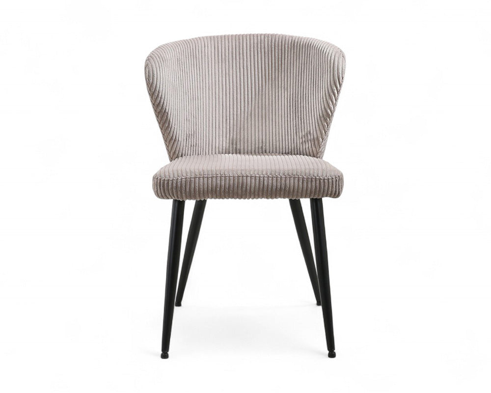 Chaise velours cotelé sable - Rousseau - Souffle d'intérieur