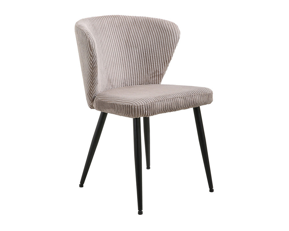 Chaise velours cotelé sable - Rousseau - Souffle d'intérieur