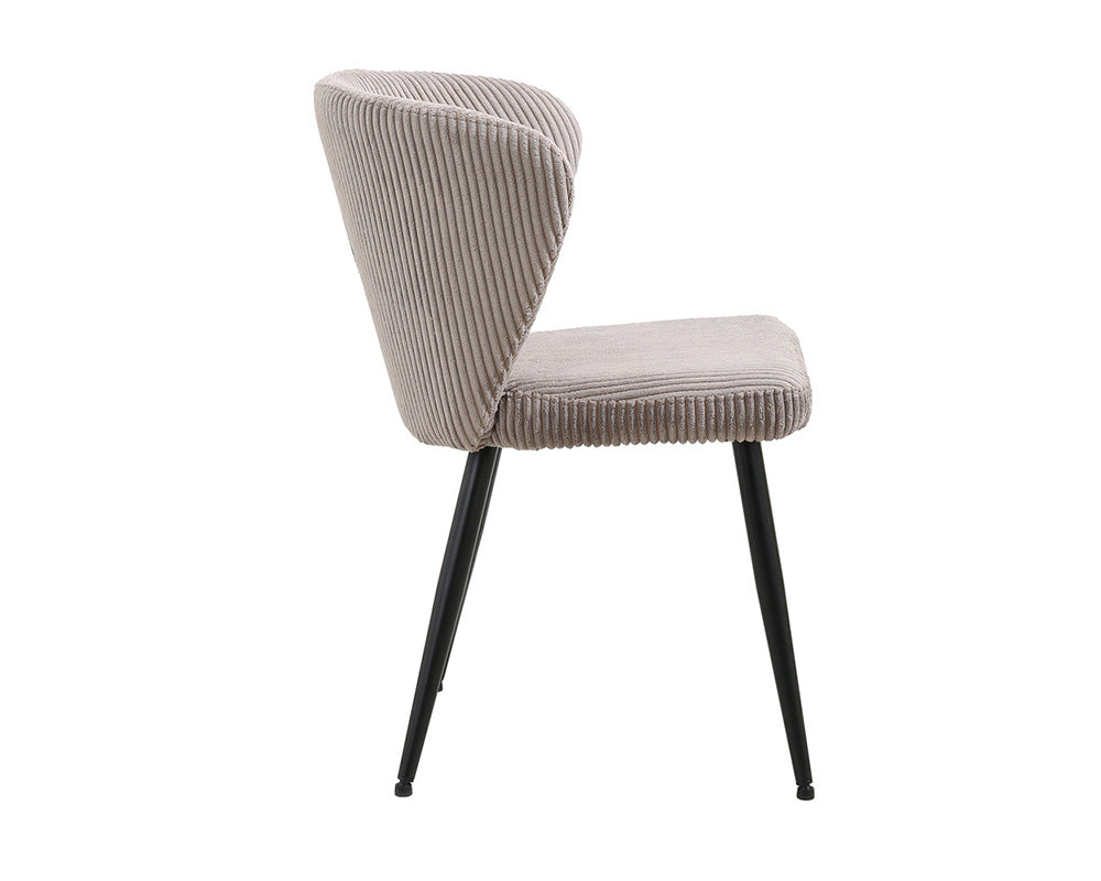 Chaise velours cotelé sable - Rousseau - Souffle d'intérieur