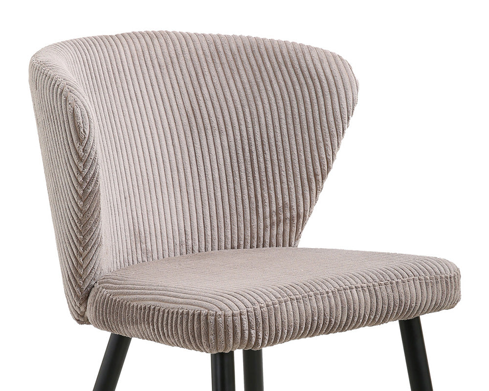 Chaise velours cotelé sable - Rousseau - Souffle d'intérieur