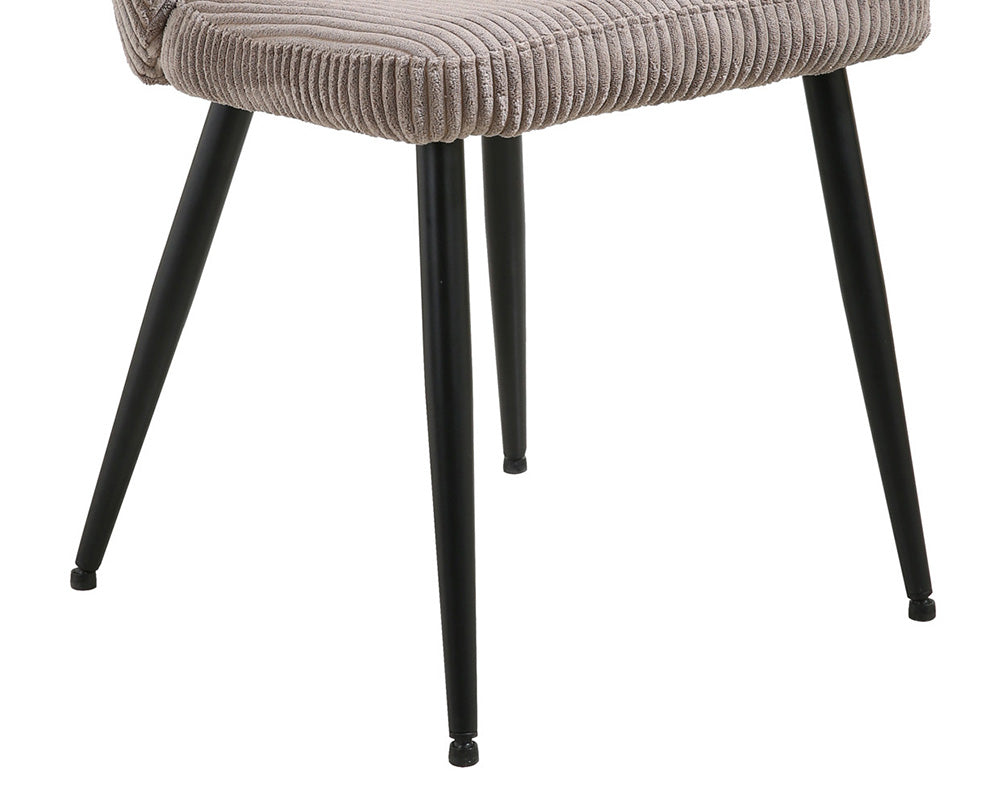 Chaise velours cotelé sable - Rousseau - Souffle d'intérieur