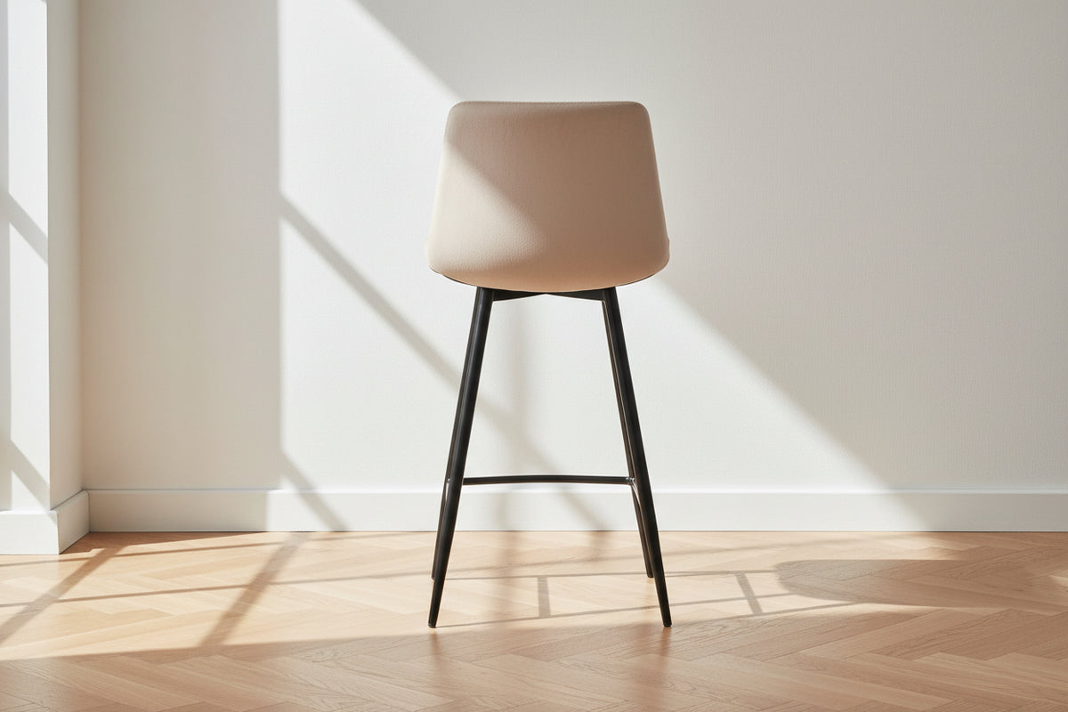 Chaises de bar avec 4 pieds beige - Rousseau Furniture - Souffle d'Intérieur