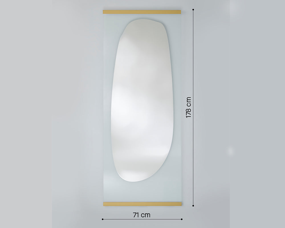 Miroir mural organique Obu – zoom détail contour