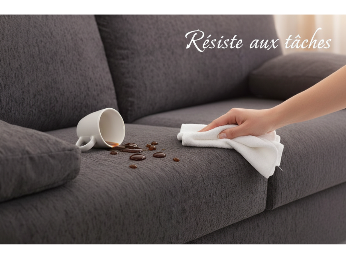 canapé rapido gris convertible – Taha – tissu anthracite