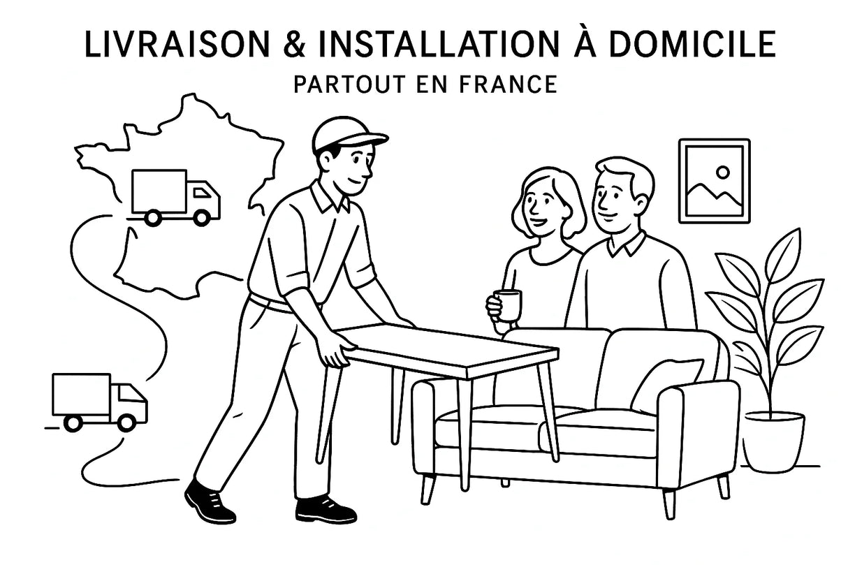 Livraison et montage à domicile partout en France - Souffle d'Intérieur