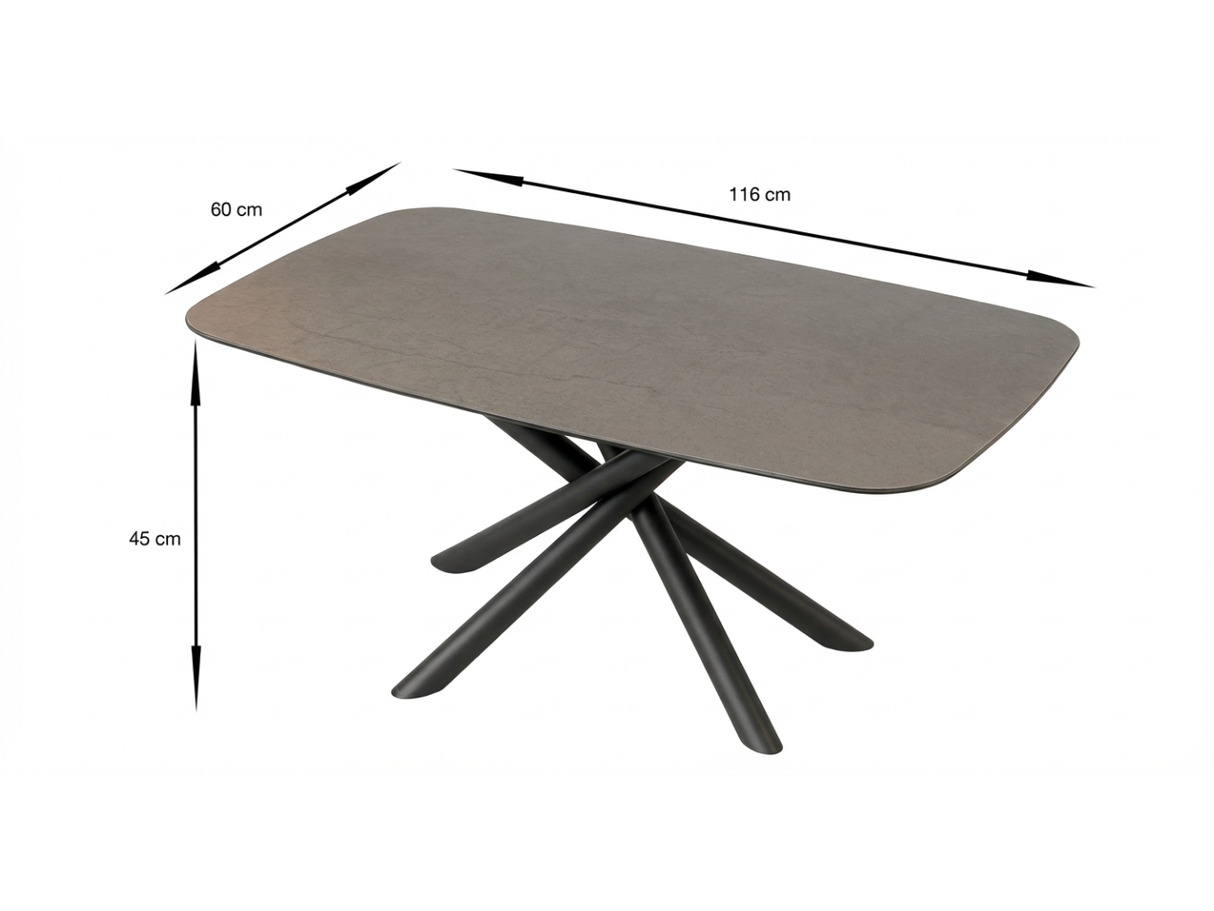 Ceramic coffee table 116x60cm - Barbara