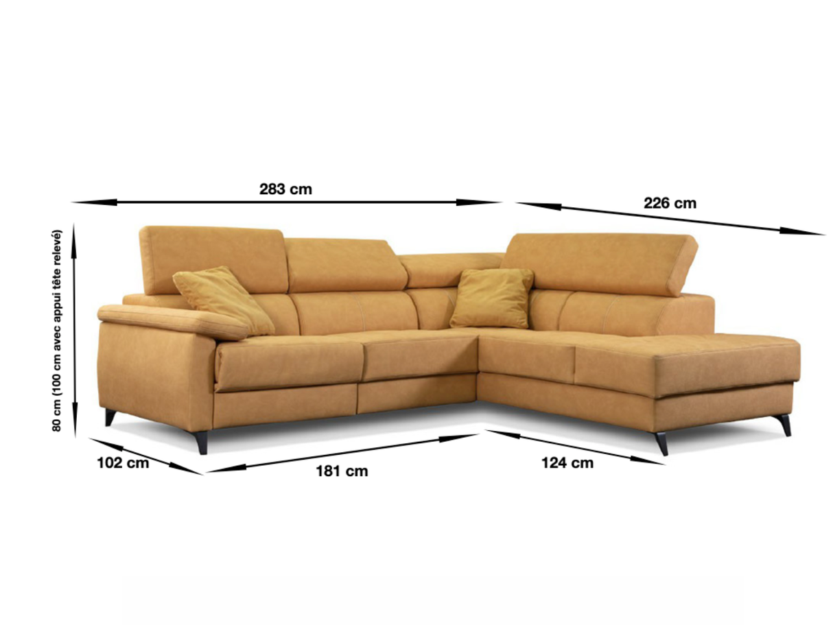 Relaxation corner sofa 281x226cm - Monica