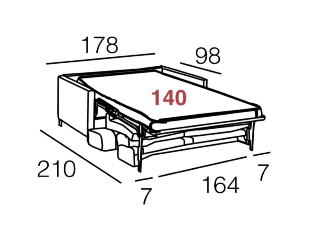 Canapé rapido vert convertible - Martin