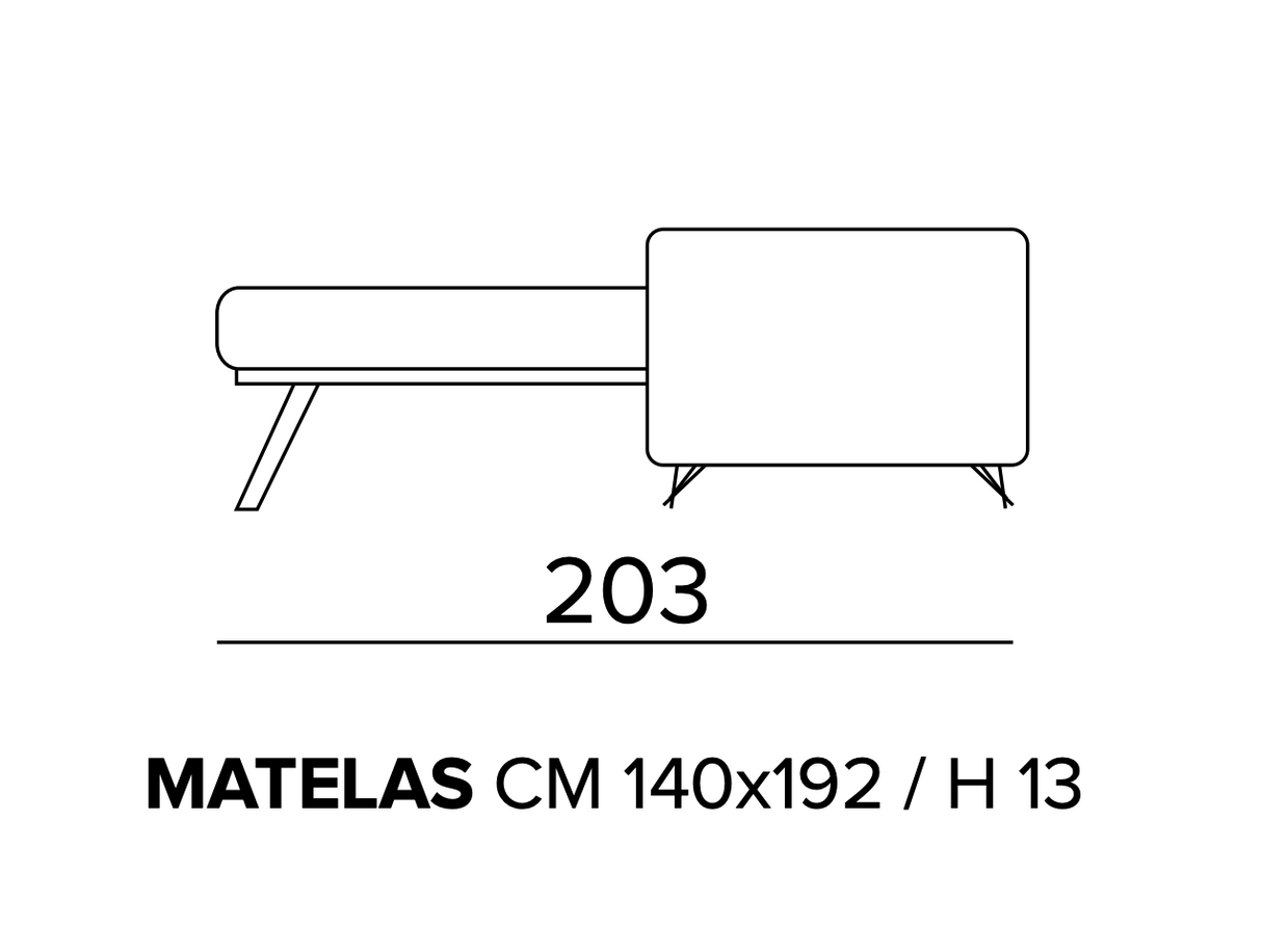 3-seater convertible sofa L191cm - Lora