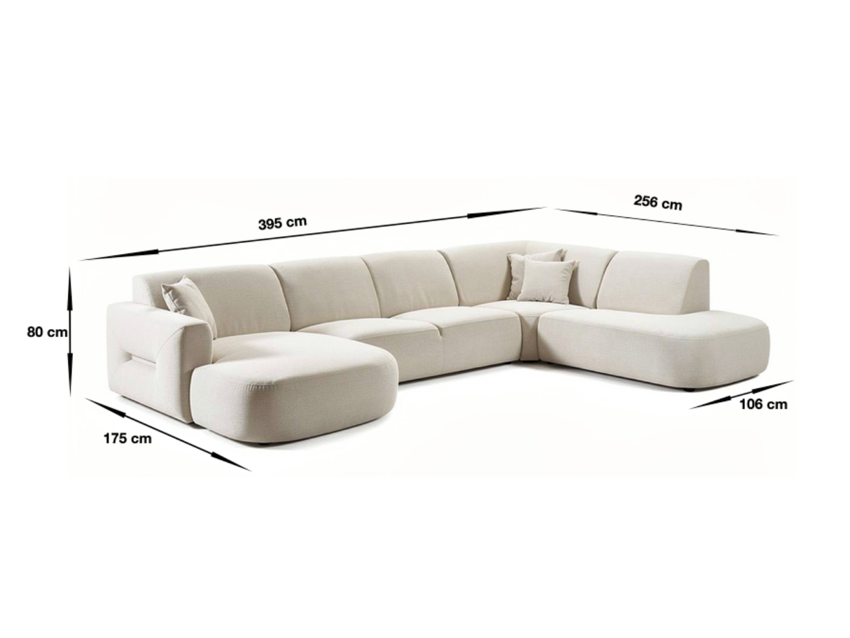 Beige corner sofa 395x256cm - Montany