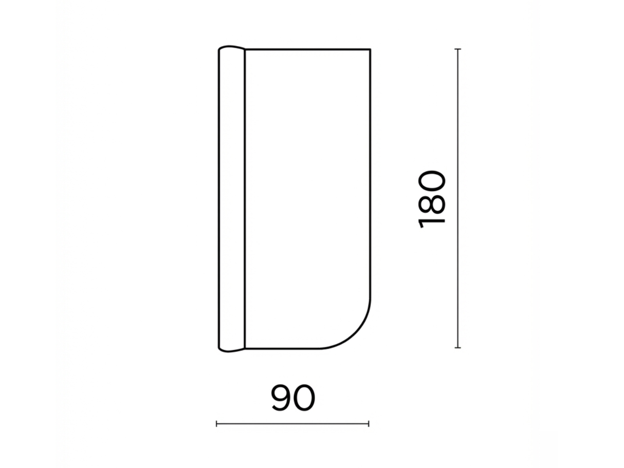 Grand miroir design mural rectangulaire - Groovy