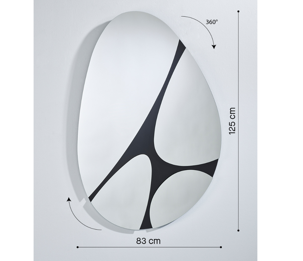 Dimensions Miroir mural art déco - Deknudt mirrors - Souffle d'Intérieur
