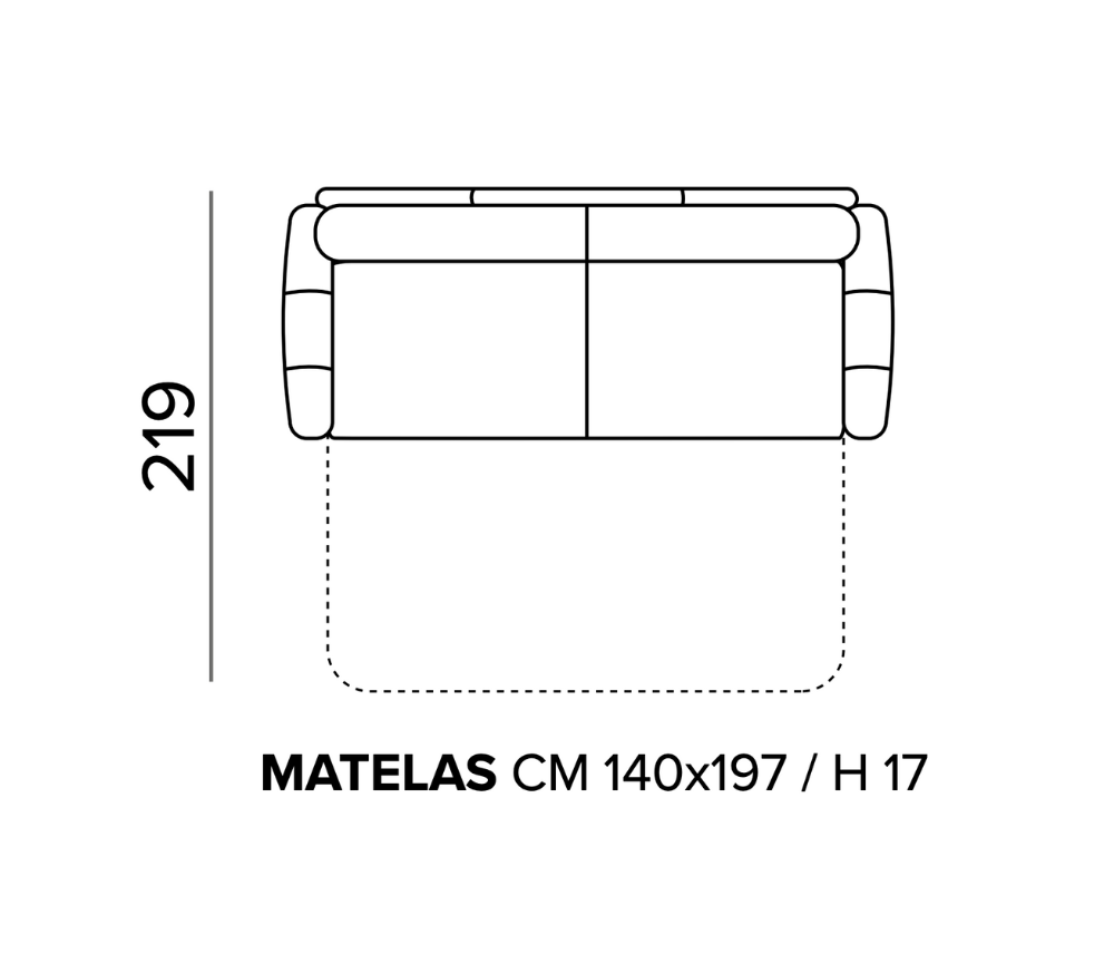 3-seater convertible sofa L213 or 233cm - Billy