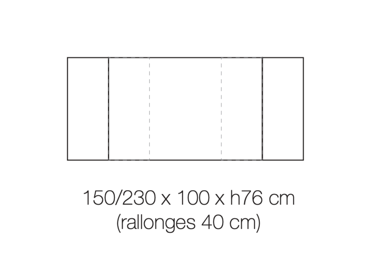 Table céramique extensible effet acier rouille - Connexion