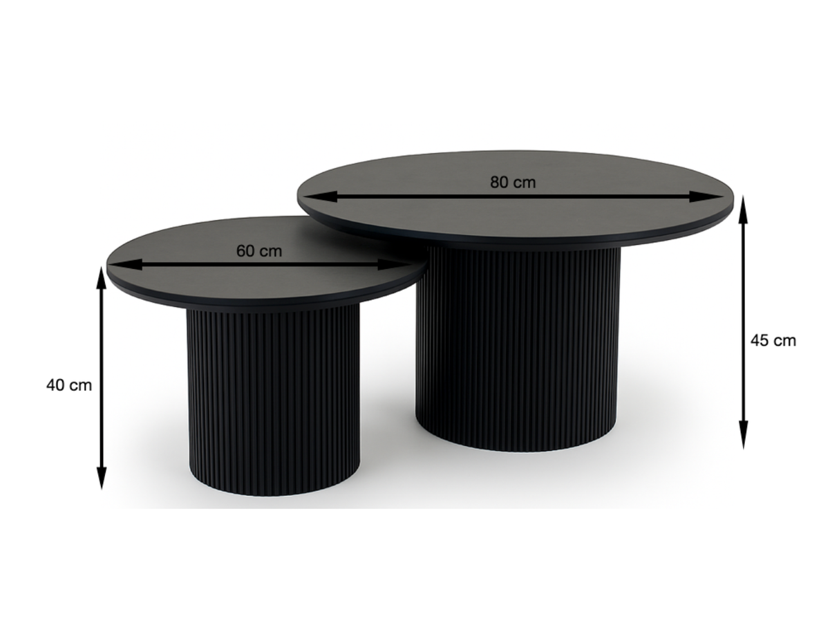 Table basse ronde en céramique - Duo