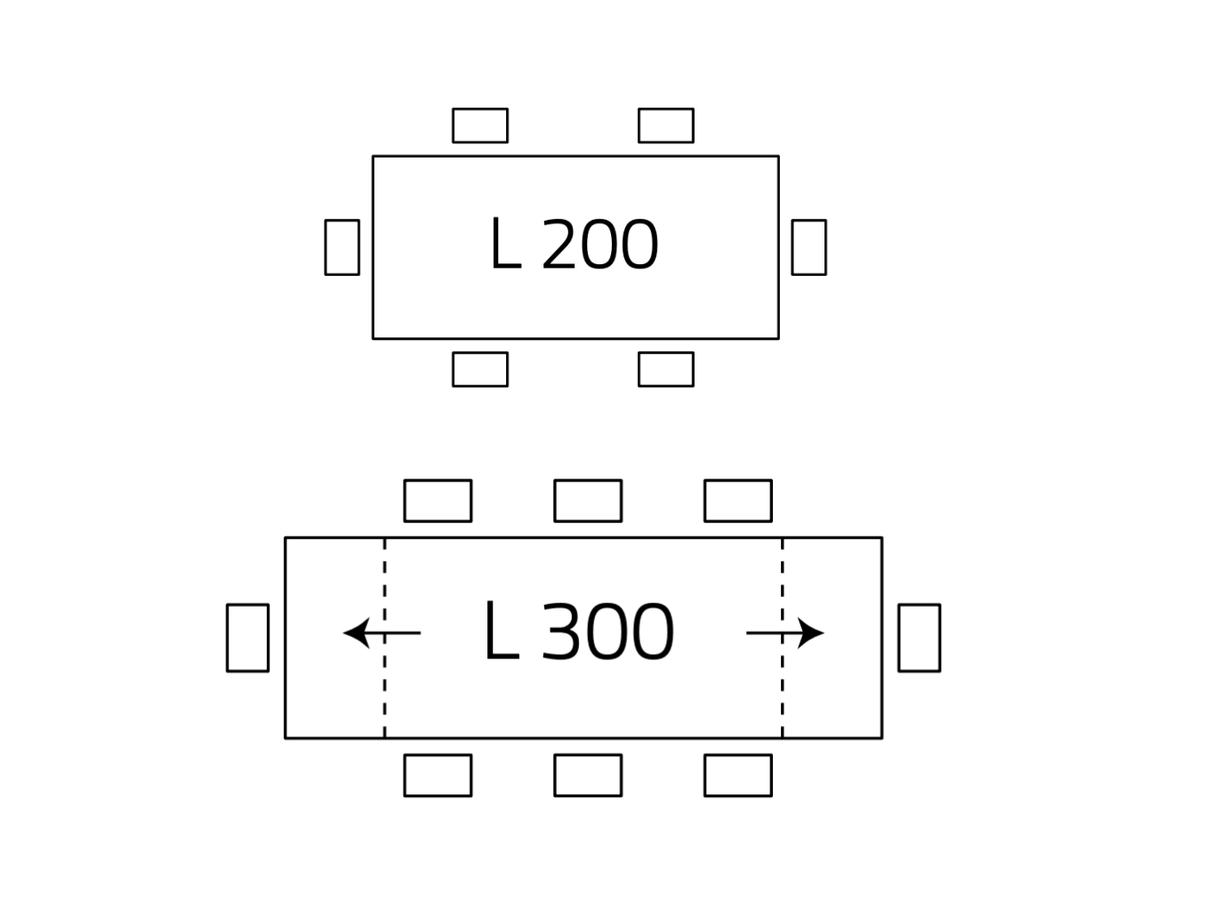 Table à manger céramique effet marbre extensible - Tina