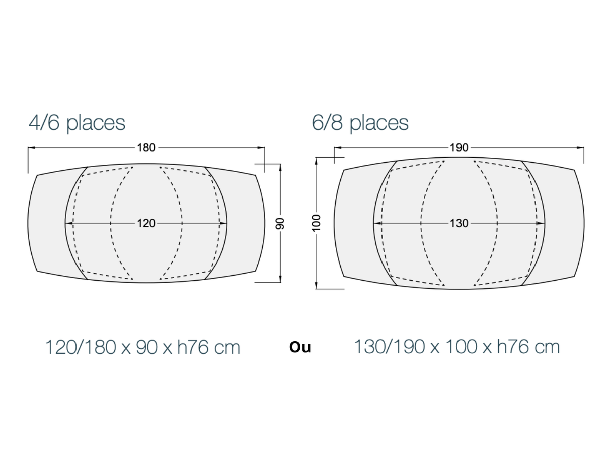 Table céramique extensible pivotante - Kheops