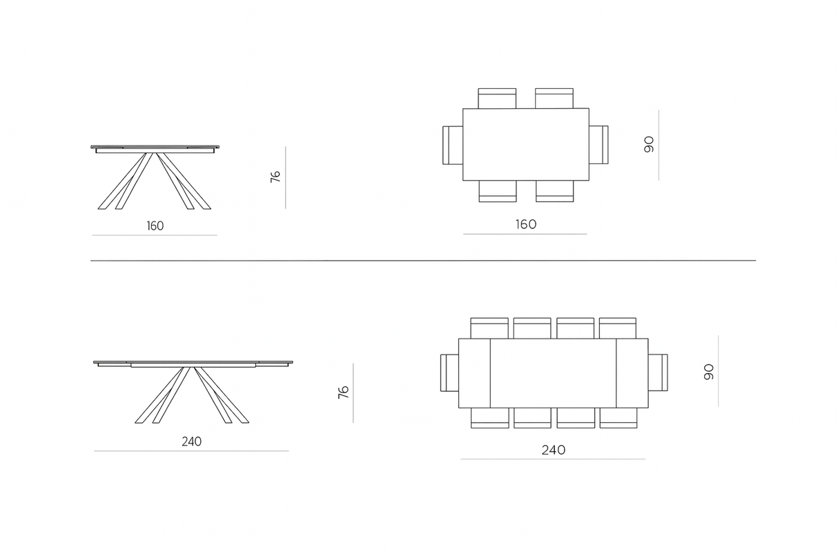 Table céramique effet marbre extensible - Nestory