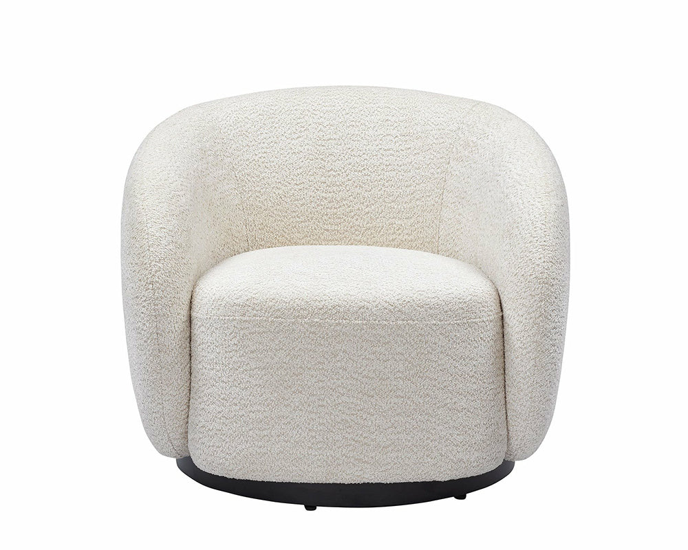 Fauteuil Assia - vue face - tissu 100 % polyester effet bouclette
