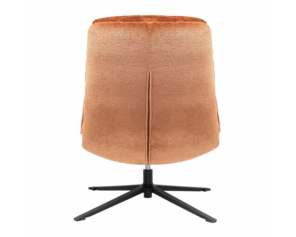 Fauteuil Halo – tissu texturé marron – vue arrière
